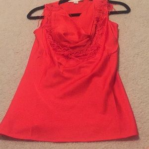 BOSTON PROPER RED FRINGE TOP